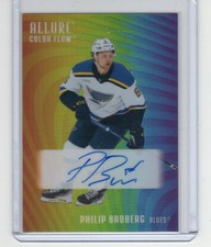 2025-26 UD Allure Hockey Philip Broberg Full Rainbow Auto #RA-PB St. Louis Blues