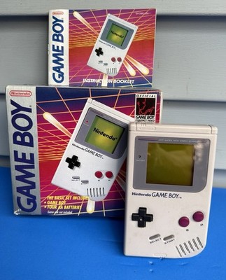 Original Nintendo GameBoy DMG-01 in Orig. Box & w/ Instruction Booklet Tested!