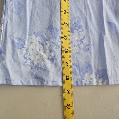 NWT Eileen West XL Blue Floral Pajama Set Pants Short Sleeve Button Up Cotton - Picture 5 of 12