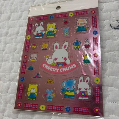 Sanrio Cheery Chums Stickers Vintage Unused Rare Showa Era Collectible
