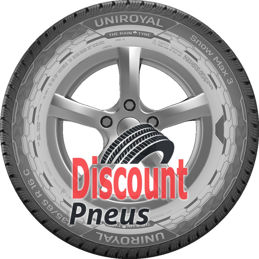 Pneu neige Uniroyal Snow Max 3 215/75 R16C évite les dérapages des utilitaires chargés en hiver