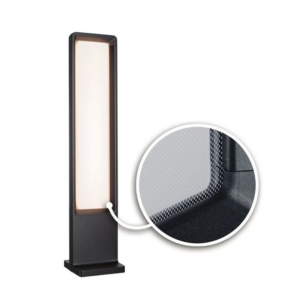 LED Pollerleuchte Reana IP44 Eckig 832 Mm 3000K 2X4W 2X240Lm 230V Anthrazit Meta-image