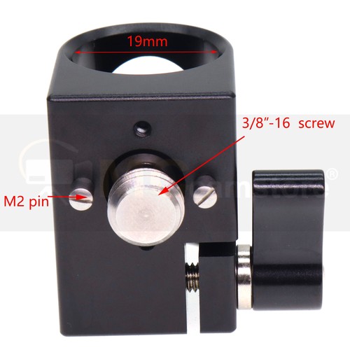 Single Pole Clamp Rail Mounting with 3/8" Screw for ARRI/ROT/Canon Camera, 19mm - Picture 7 of 10