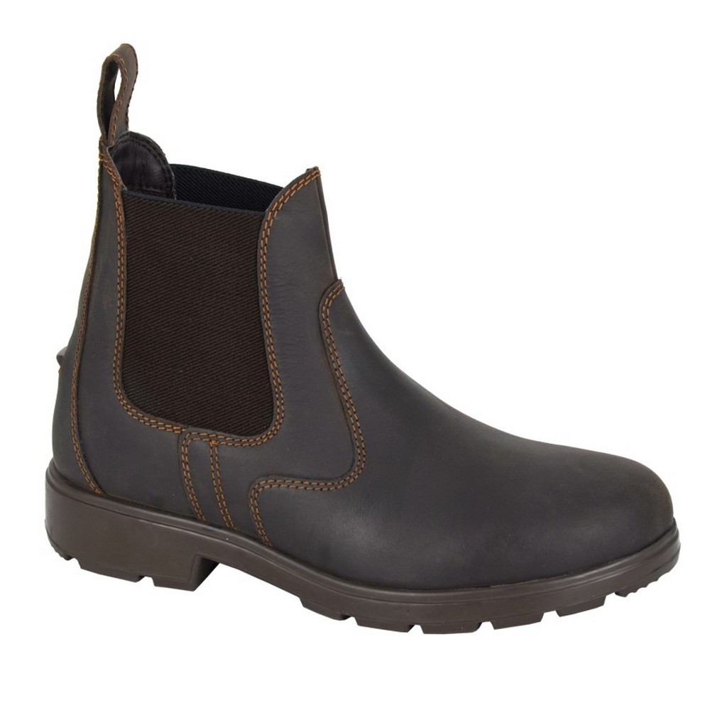 Woodland Botas Chelsea de Cuero Encerado para Mujer (DF2303)