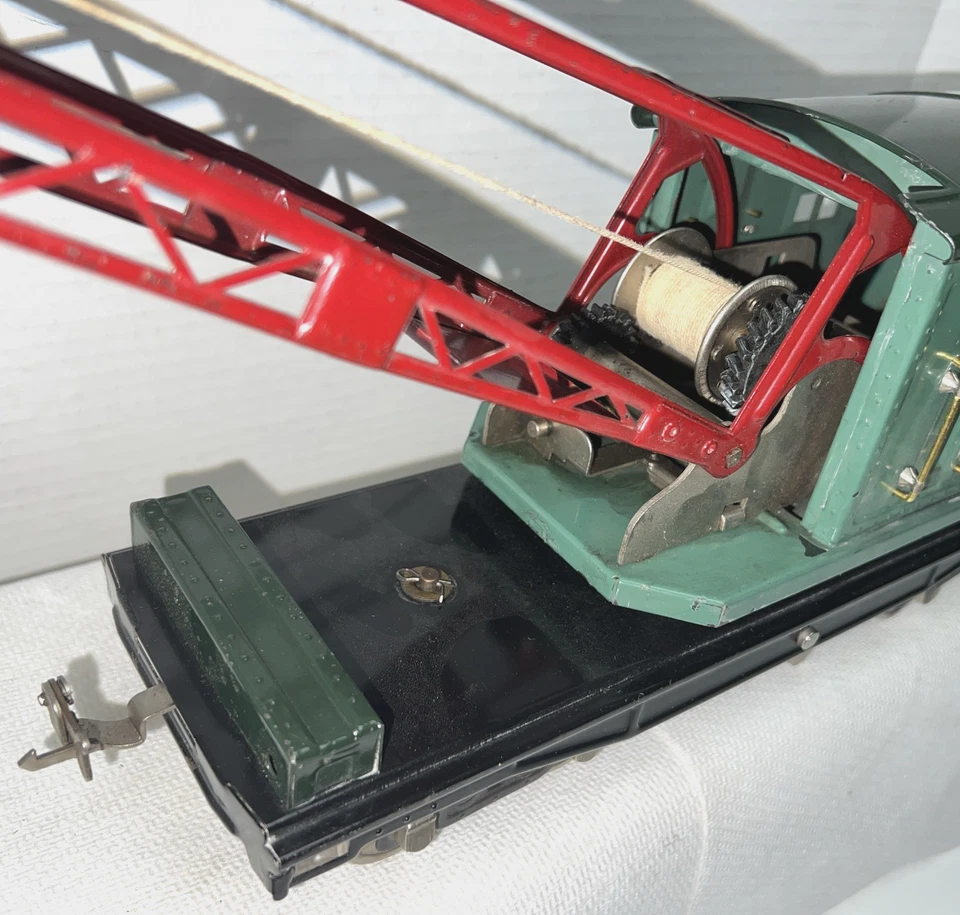 LIONEL PREWAR STANDARD GAUGE 219 GREEN CRANE CAR 1926-40  INOB - Image 4 of 4