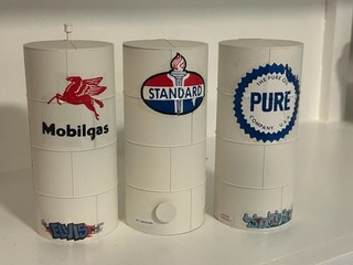 O Scale Walthers Oil Storage Tanks Painted w/Decals plus Aftermarket Graffiti