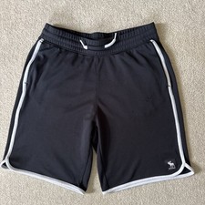 Abercrombie Kids Black Athletic Shorts Elastic Waist Boys 15 / 16