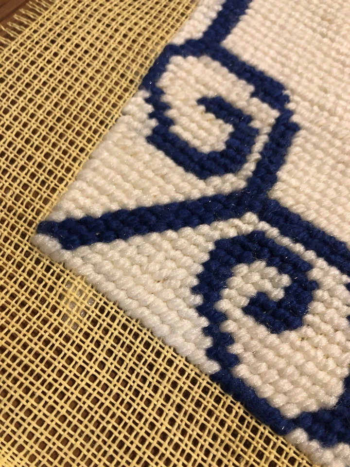 Floral Needlepoint Rug Canvas - Image 3 of 4