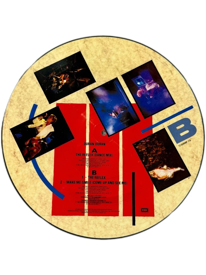 Duran Duran – The Reflex Dance Mix 12” Picture Disc Vinyl 1984 EMI Rare 80s - Image 3 of 4