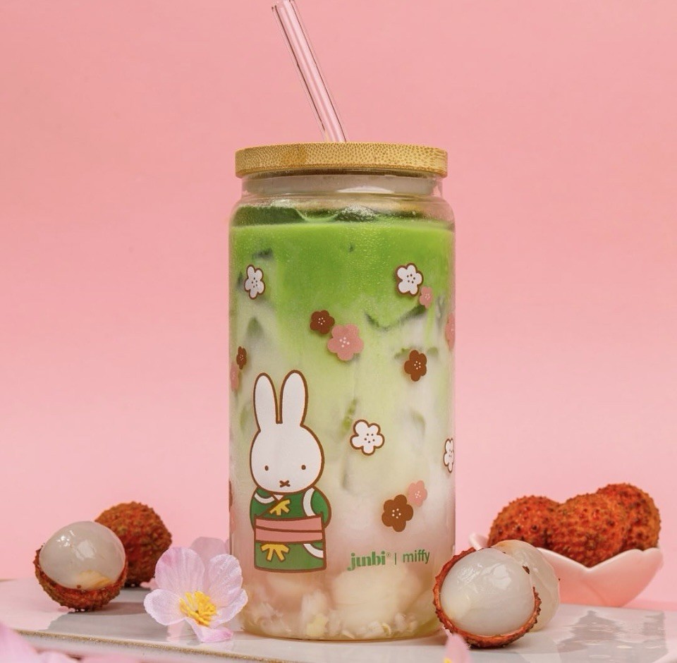 NEW Junbi x Miffy Glass Sakura Pink Cup Exclusive Limited Edition