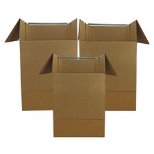 Large Corrugated Wardrobe Moving Boxes Bundle of 3 24" x 24" x 40"
