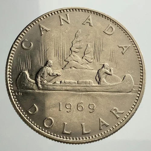 1969 Canada One 1 Dollar Coin KM# 76.1 JJ027