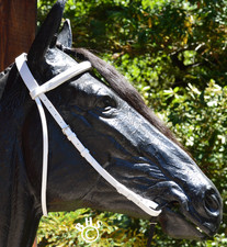 Friesian, Dutch Horse WHITE LEATHER show inspection Bridle / headstall NEW