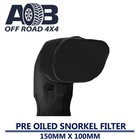 BLACK Pre Oiled Snorkel Sock Pre Filter Cleaner 3" 150x100mm Ram Head cover a...