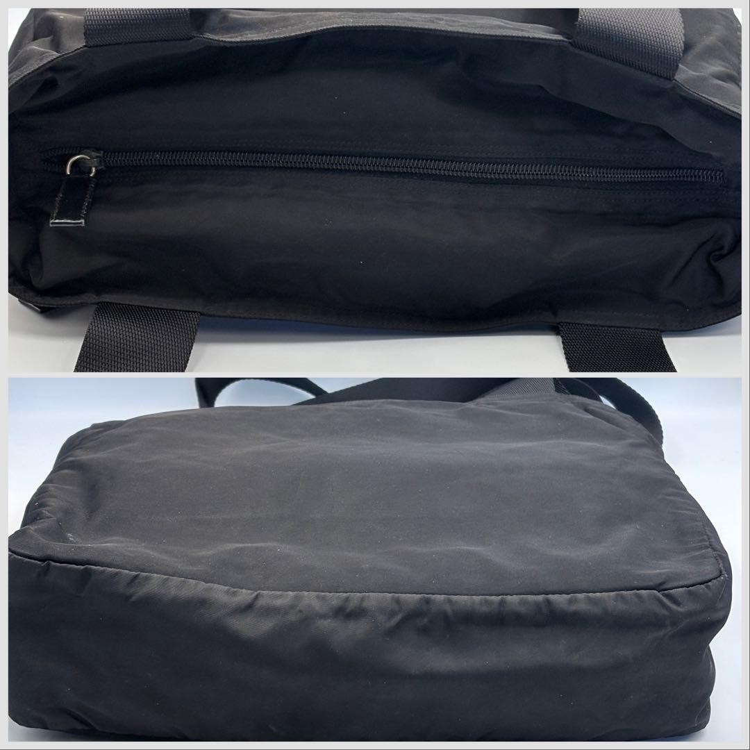 Prada Classic Nylon Tote Bag Black Large Capacity Vintage Authentic thumbnail 7