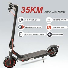 Aovopro 350W Kick Electric Scooter Black 35KM 10.5Ah Double Brake Waterproof Tu…