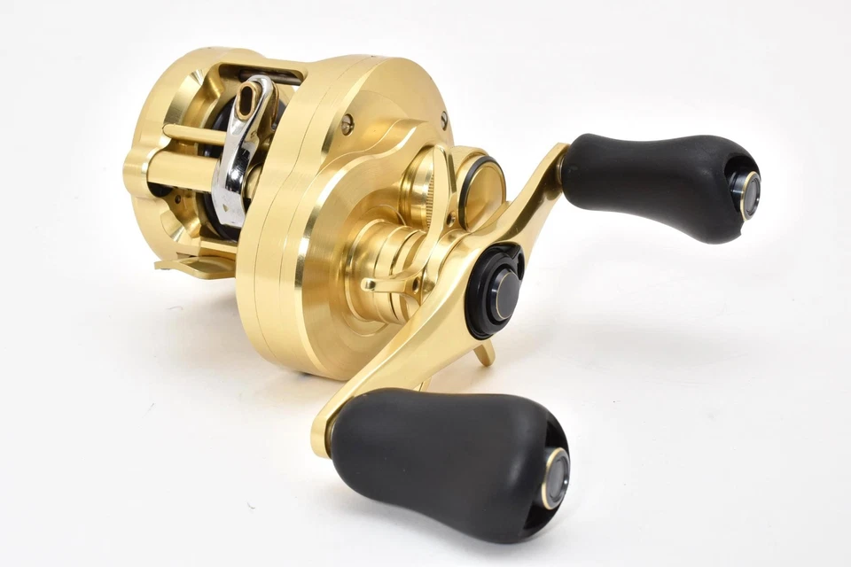 Shimano 21 CALCUTTA CONQUEST 101 Mano Sinistra Esca Colata Mulinello Eccellente - Immagine 2 di 4