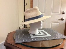 Sombrero Dockers Ala Natural Estilo Panamá Banda Gris Talla S/M