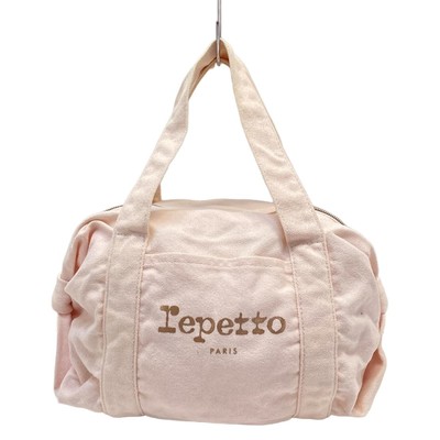 Auth repetto - Light Pink Bronze Cotton Handbag