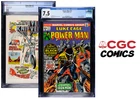 OBO  🦸 💪🏼  LUKE CAGE,POWER MAN #17 (Guest: Iron Man)(2/1974) (CGC 7.5 Graded)