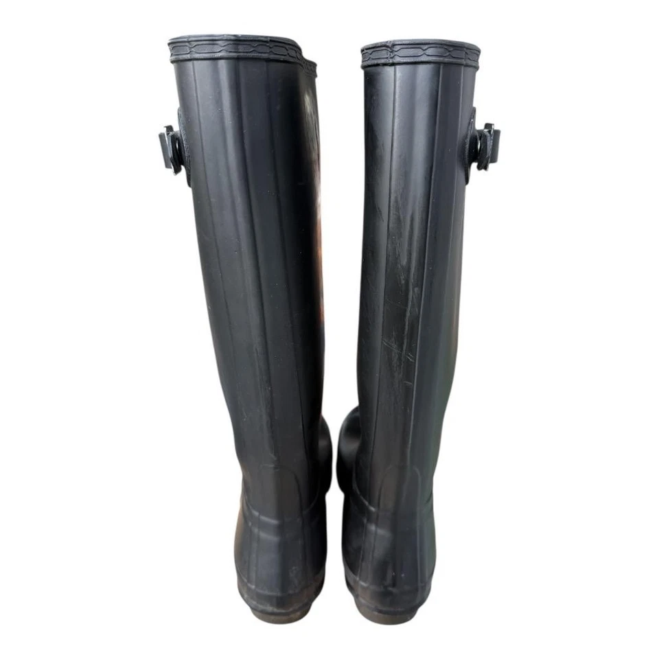 Hunter Original Tall Knee High Black Rain Boot Women size 10 - Image 4 of 4