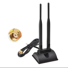Eightwood Wifi Antenna With Rp-sma Male Connector, 2.4Ghz 5Ghz Dual