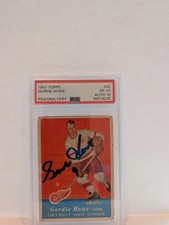 Gordie Howe 1957 Topps Autographed Card - PSA