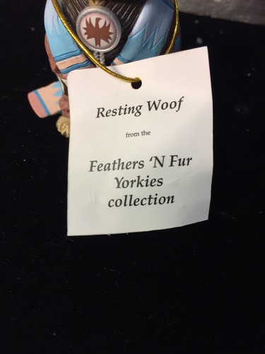 Yorkie “RESTING WOOF" Feathers 'N Fur Hamilton Collection New CERTIFICATE - Picture 3 of 9
