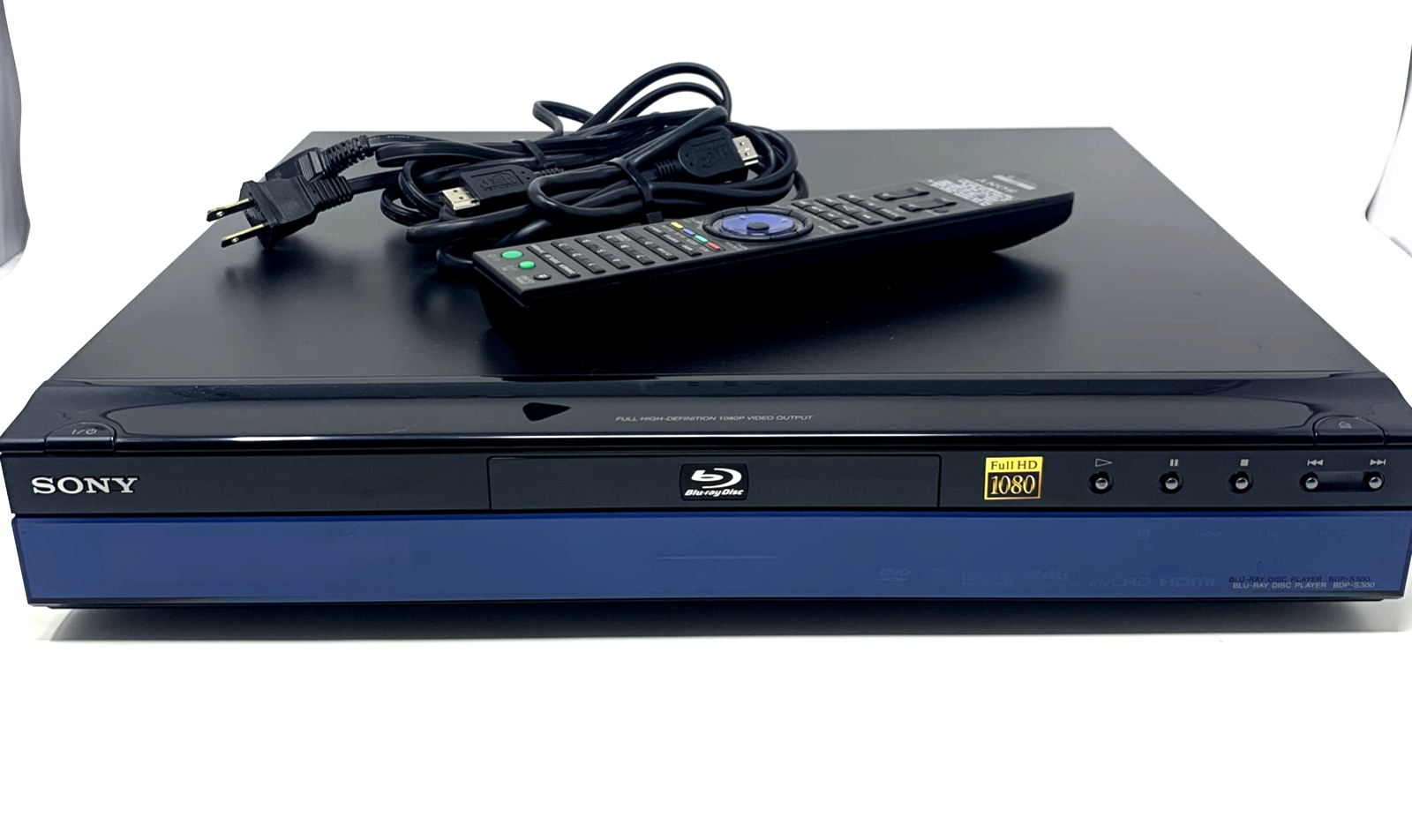 Sony BDP S300 Bluray Disc Player w/OEM Remote & HDMI Cables TESTED