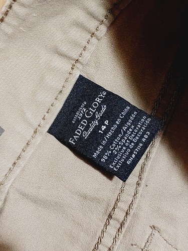 Women's Faded Glory Stretch Khakis Boot Cut Pants Size 14P - Read - Picture 3 of 21
