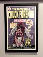 Minnesota Vikings -The Incredible Chuck Foreman Comic Framed Print - Autographed