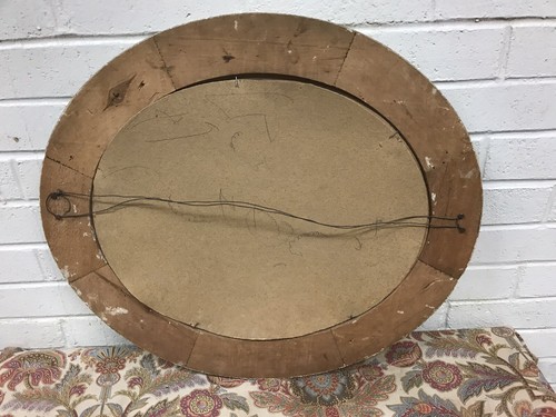 ANTIQUE VTG CONVEX GLASS OVAL FARMSTEAD PICTURE GOLD GESSO FRAME 21 7/8 X 18 3/4 - Picture 12 of 15