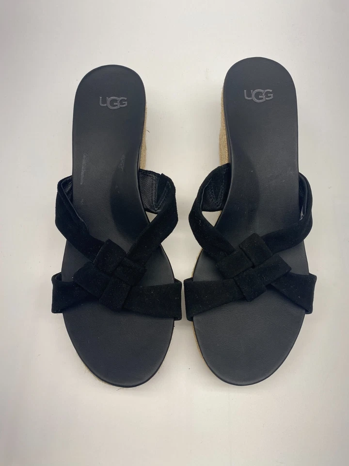 Alpargata UGG Niyomee negra para mujer con cuña deslizable talla 10 Foto 2 de 4