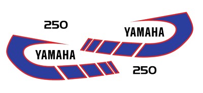 Yamaha TY250 Graphics stickers decals transfers TY250 Trials red & blue