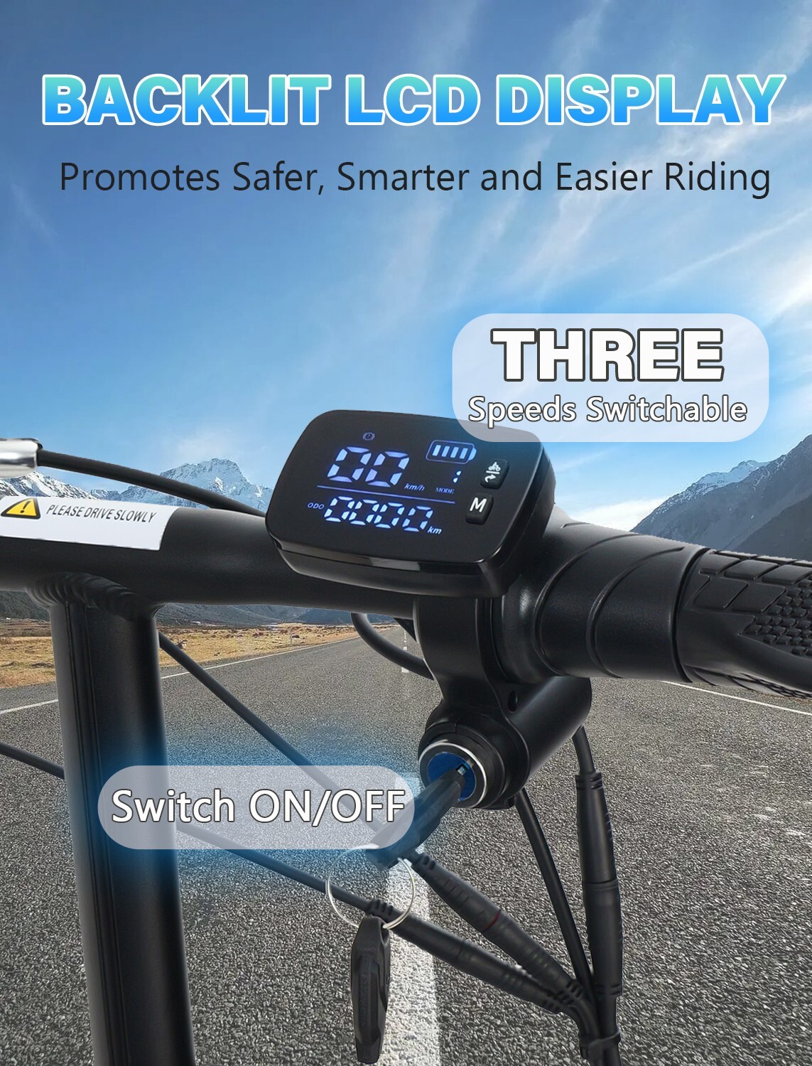 3-Wheel Foldable Electric Mobility Scooter for Adults, 20Miles Distance, 3 Speed