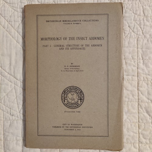 Rare 1931 Insect Abdomen Morphology Part 1-3 Smithsonian Publication Snodgrass - Bild 2 von 24