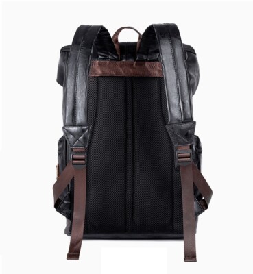 バッグ Smooth Leather BackPack Men's Leather Rucksack Utility Backpack Cool Student