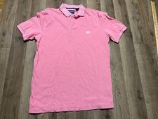 CHAPS Shirt, Men's Size Medium, Red, Natural Stretch, Polo Short Sleeve