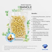 100x600mg Capsules Bangle Zingiber Cassumunar for Rheumatism Joint Pain & Bone
