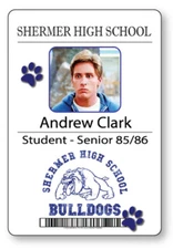 ANDREW CLARK BREAKFAST CLUB NAME BADGE & BUTTON HALLOWEEN COSPLAY PIN BACK