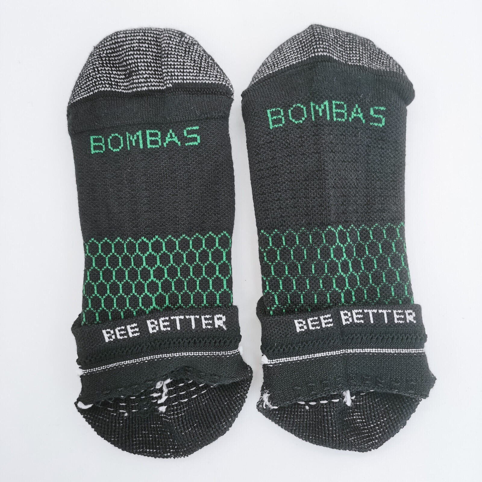 Bombas Men's bee better solid Ankle Socks black&green 6 pairs