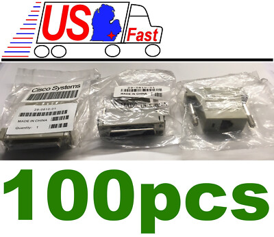 100x Cisco Systems Terminal Serial Adapter DB-25-pin Female to RJ-45 8pin Female