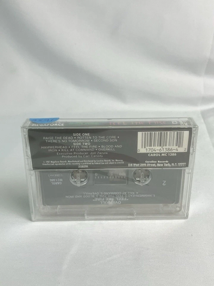OVER KILL Cassette FEEL THE FIRE (87) OVERKILL Factory Sealed New Mint Megaforce - Image 3 of 3