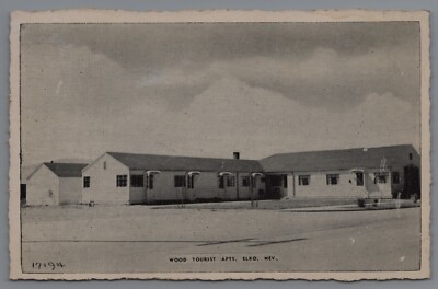ELKO NV WOOD TOURIST APARTMENTS Highway 40 Ruby Valley POSTCARD A5
