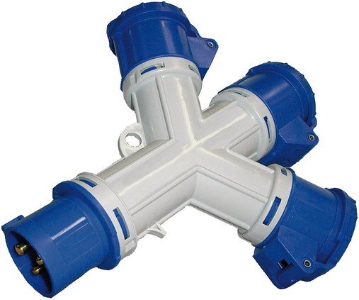 Distributore a tre prese cee 3 230v/16a ip44 3 poli