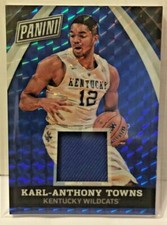 Karl Anthony Towns 2015 Panini The National VIP - BLUE Prizm RC Patch #d 1/25 UK