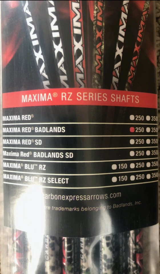 Flechas Carbon Express Máxima Red Badlands (1 DOZ) ejes 400 columna vertebral - MPN 50975 Foto 4 de 4