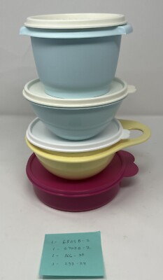 Lot Of 4 Tupperware Bowls (see Description For Details - OPEN BOX