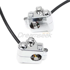 Chrome 25mm Universal Handlebar Switch Horn Button Control for Harley Motorcycle