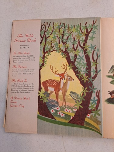 THE BIBLE PICTURE BOOK Hardcover with Dust Cover / FLORIAN Illustration 1945 - Foto 3 di 16